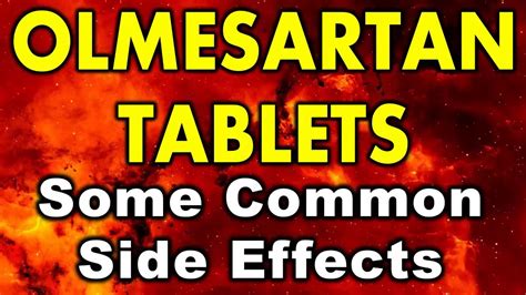 The side effects can happen even years after the drug is started and seem to be tolerated quite well. . What are the longterm side effects of olmesartan